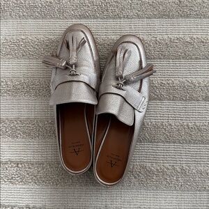 Aquatalia Metallic Silver Women’s Loafers